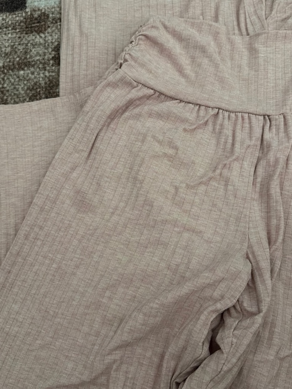 Women’s Ribbed Maternity/Nursing Lounge Set - Blush - Picture 4 of 4